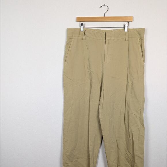 NWT Vince Khaki Sepia Washed Wide Leg Crop Pants Size 16 - Picture 3 of 9